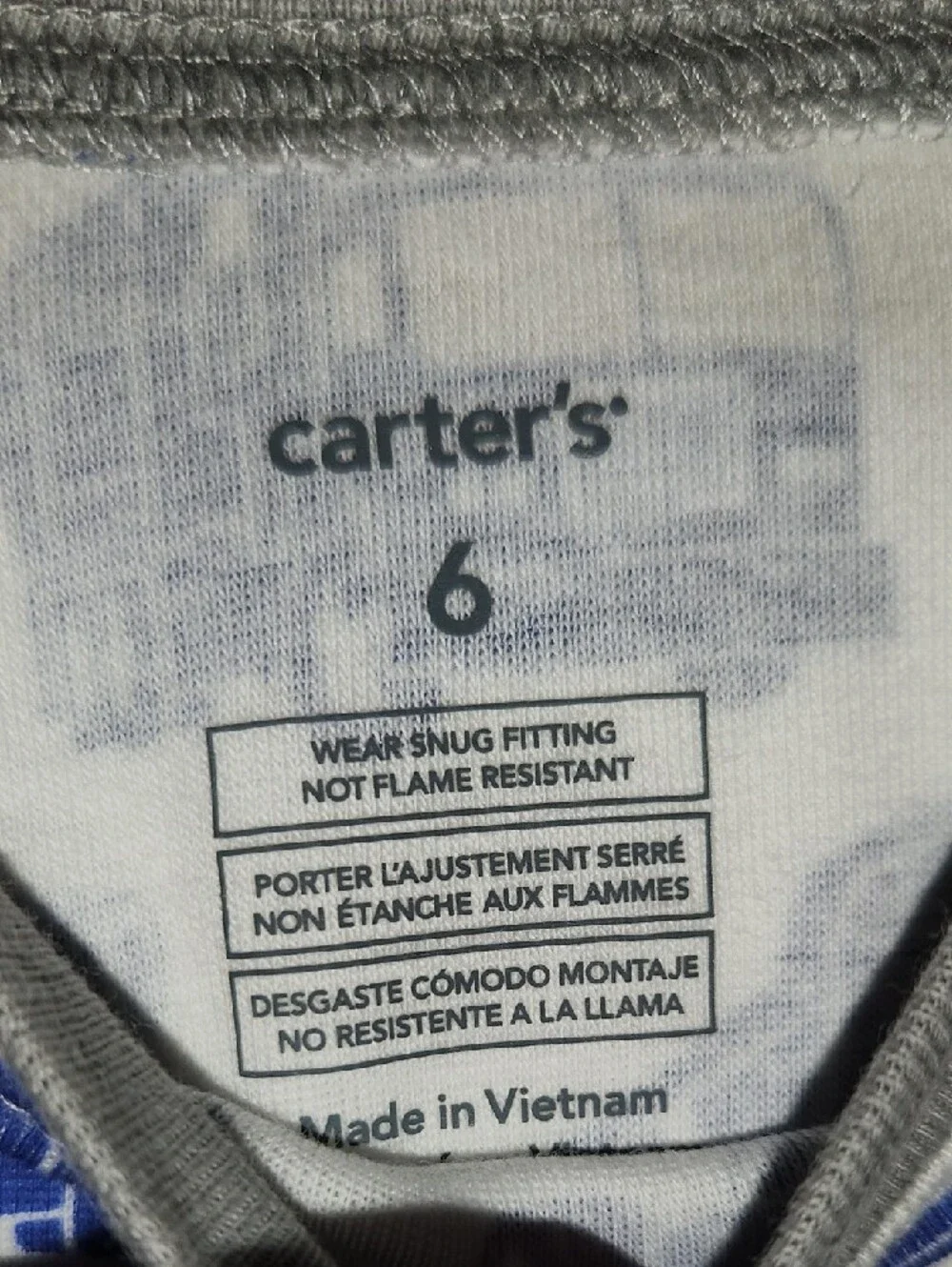 NWT Carter's White and Blue Construction Vehicle Pajama Set